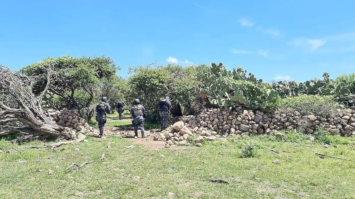 Elementos de la Policía Estatal llegaron al lugar del hallazgo de los cadáveres luego de recibir el reporte por el  911